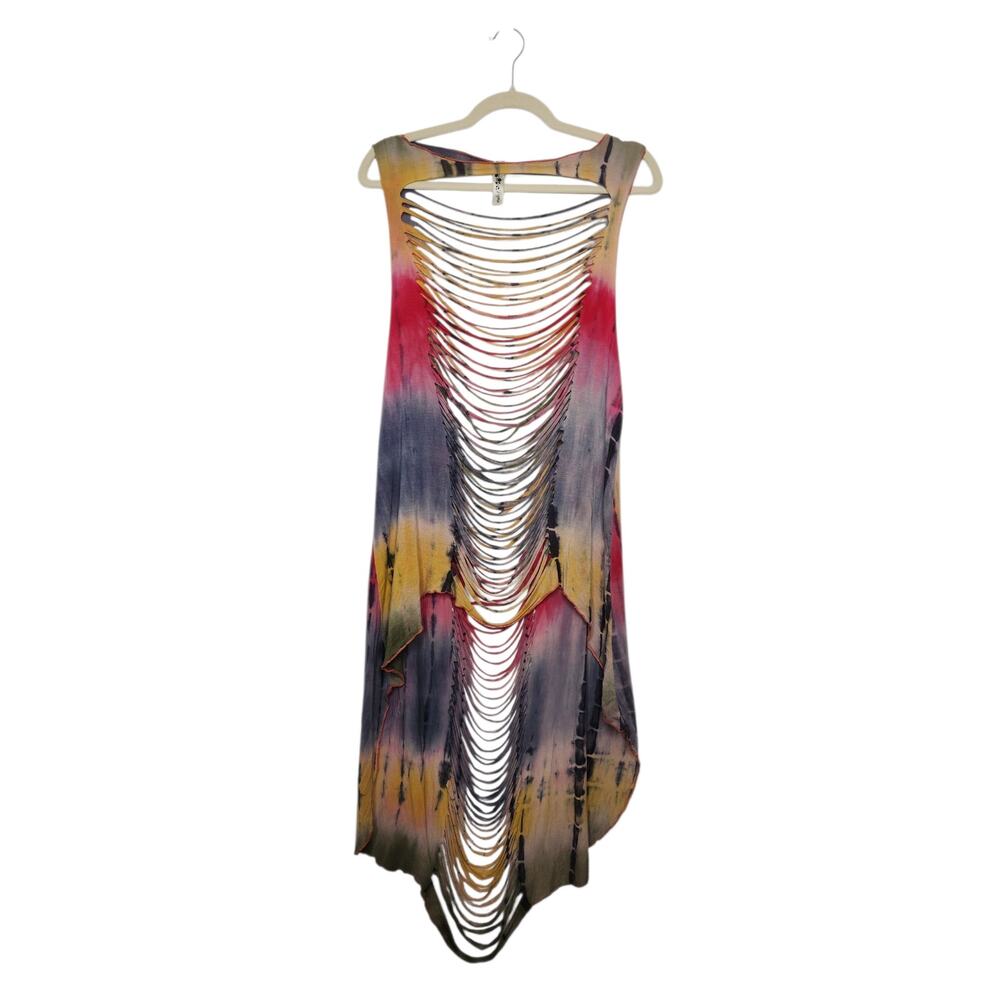 Vintage y2k Topia One Size Beach Summer Swimsuit Cover Surf Tie Dye Hippie